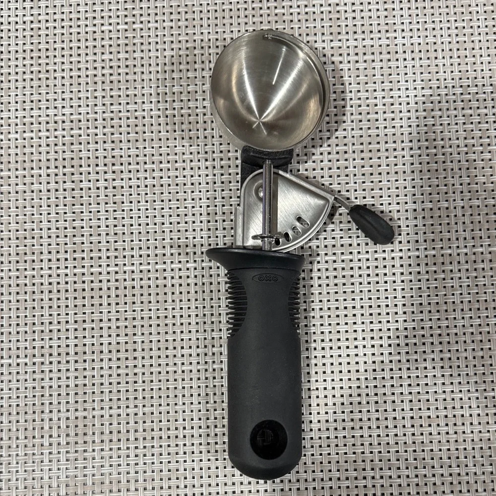 OXO Stainless Steel Ice Cream Scoop with Black Handle